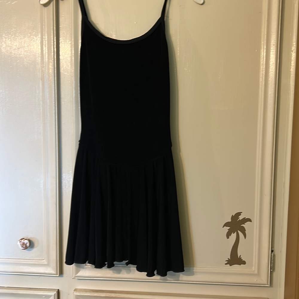 Black leotard with skirt costume